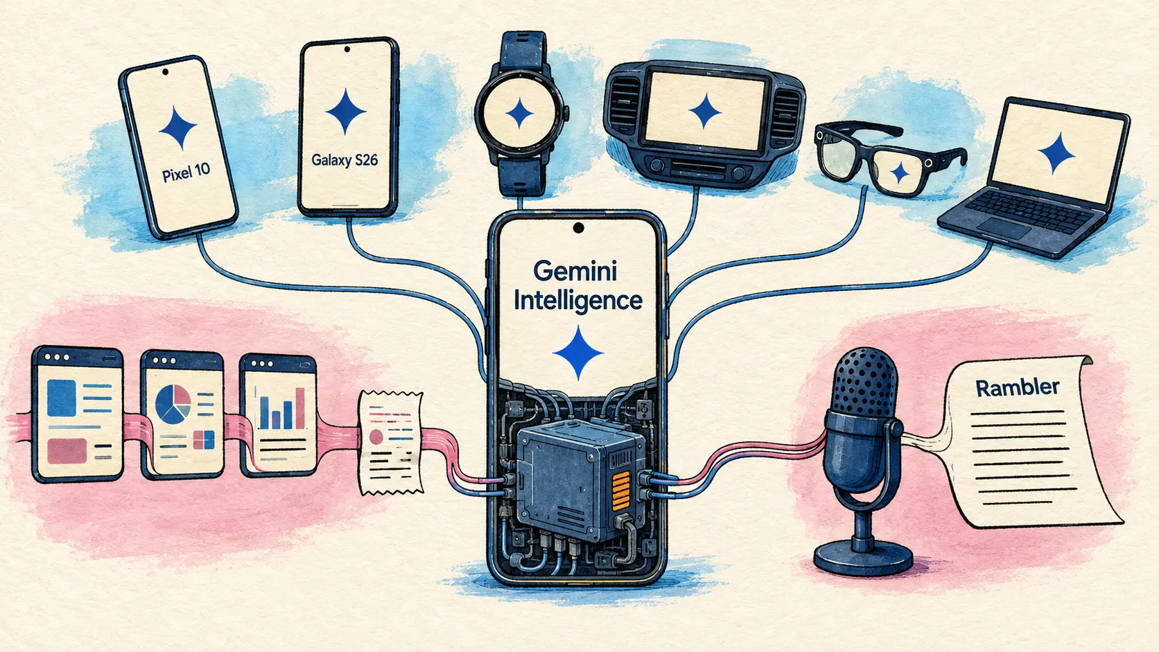 Gemini Intelligence on Android and Googlebook before Google I/O, OpenAI Daybreak for cyber defense, GitHub ships 5 Copilot updates