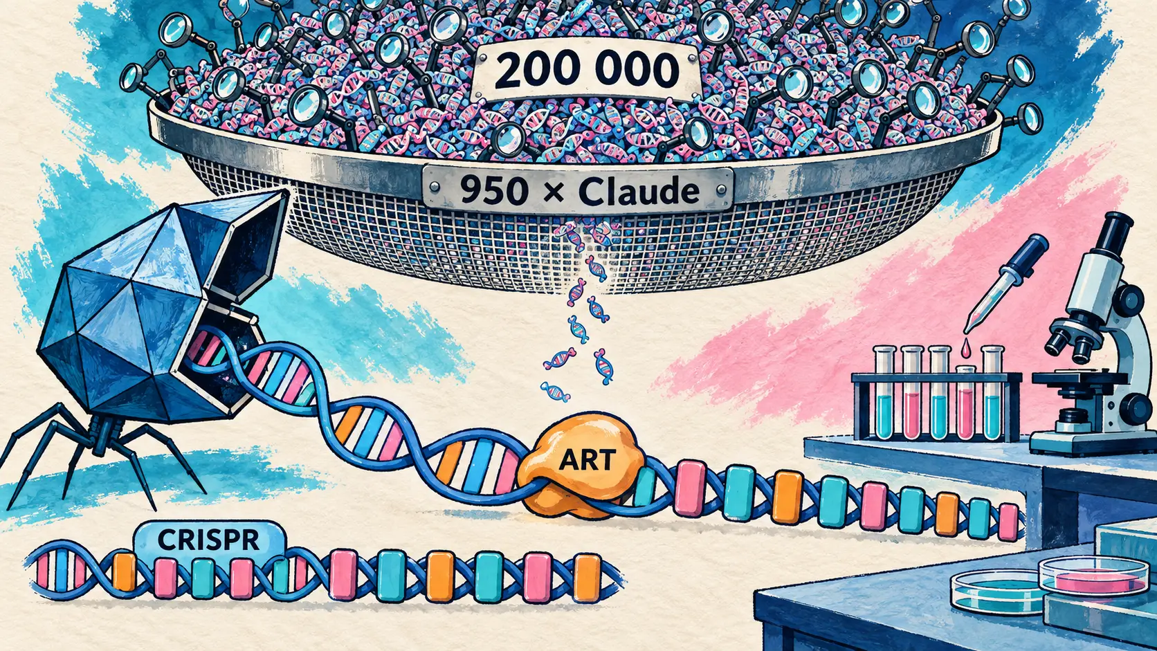 Claude discovers an enzyme system with CRISPR-like repeats, Google launches Gemini 3.8 Flash TTS, Black Forest Labs releases FLUX 3 Action