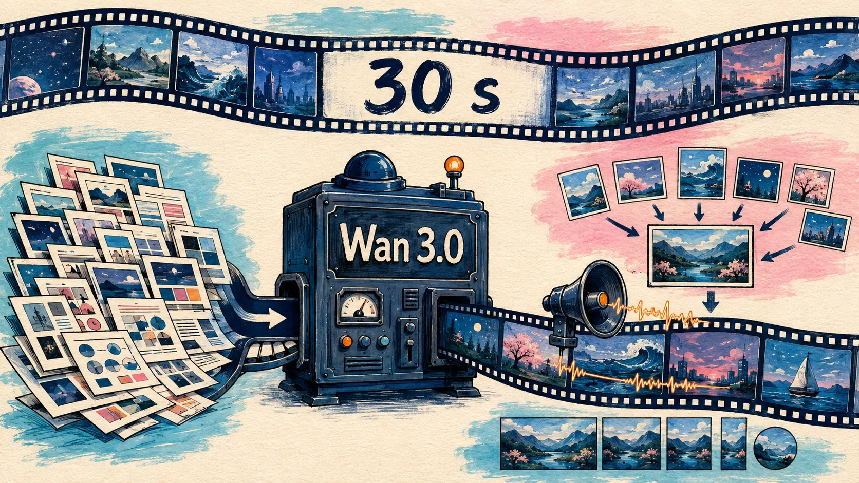 Wan 3.0 generates 30 seconds in one pass, NVIDIA measures peaks at 30x work per watt, Mistral signs with HUMAIN