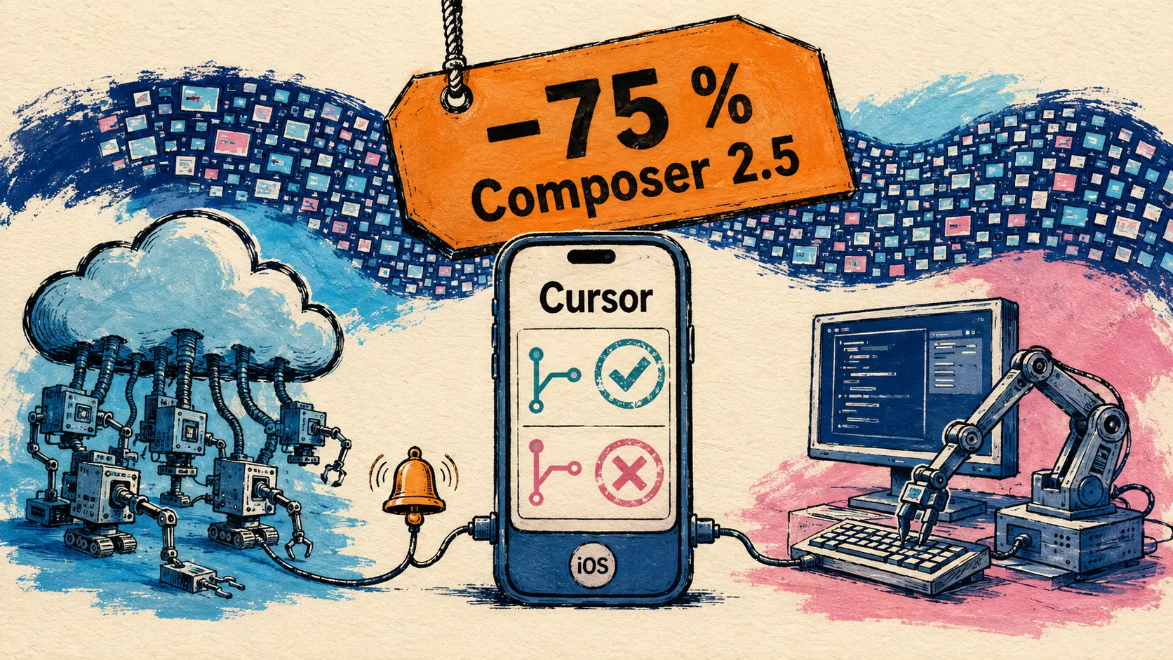 Cursor on iOS, Devin Fusion at −35% cost, Meta decodes text directly from the brain